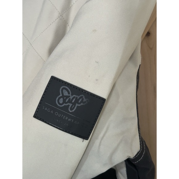 Saga Outerwear Co Ski Coat Jacket Zebra Print Fur Hood Large Outdoor Coat Retro - Picture 7 of 16